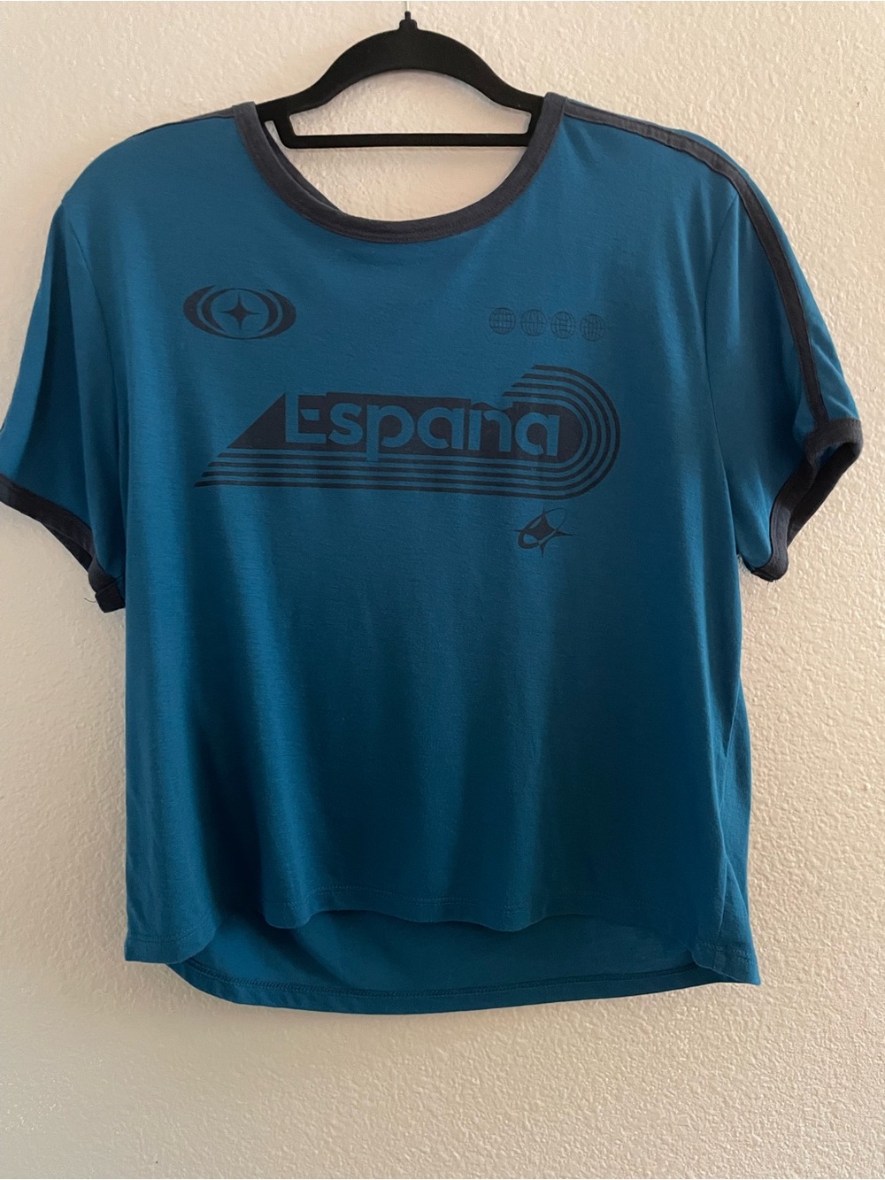 Outlaw España Graphic Long Sleeve Tee in Teal